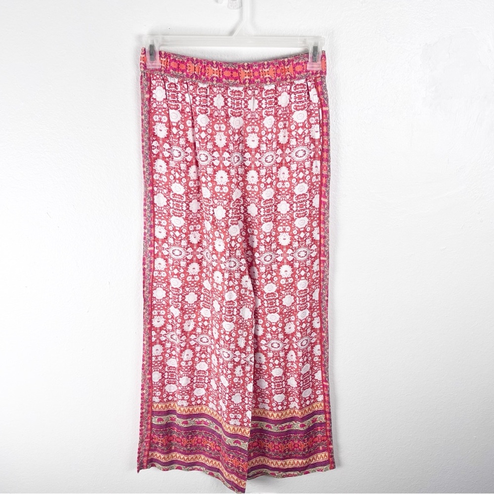 ANTHROPOLOGIE Vale Palazzo High Rise Elastic Pull On Waist Wide Leg Pants Medium
